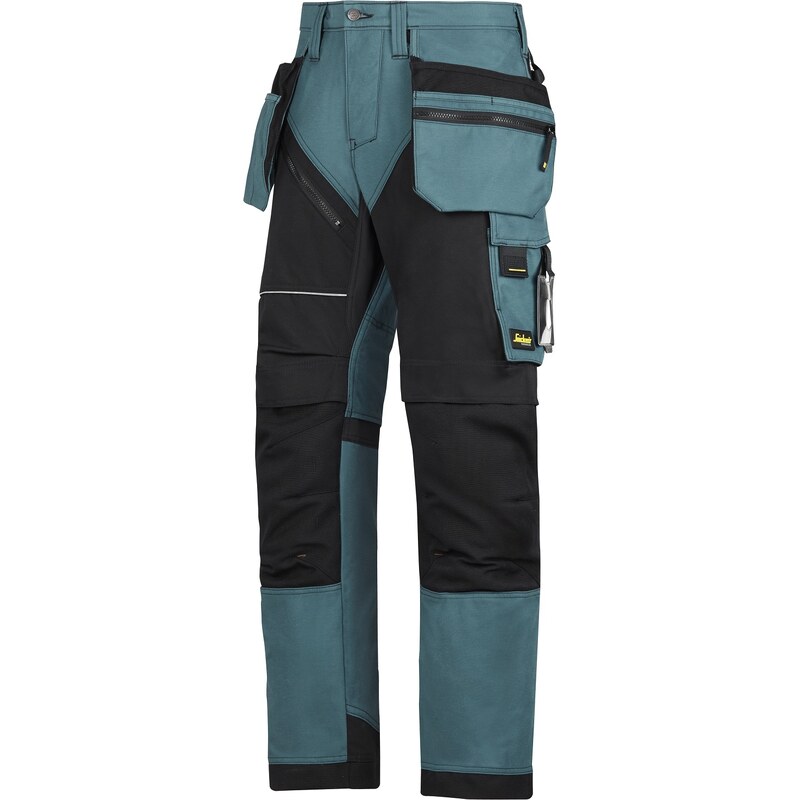 Kalhoty RuffWork+ s PK modré petrol Snickers Workwear