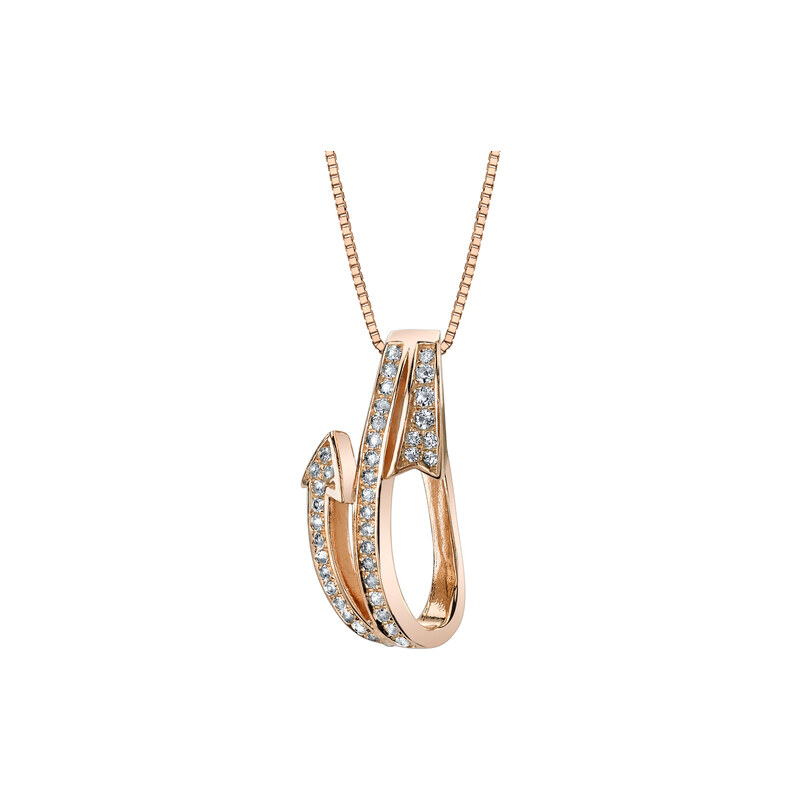 Eppi Stříbrný pozlacený náhrdelník s bílými topazy Laveda