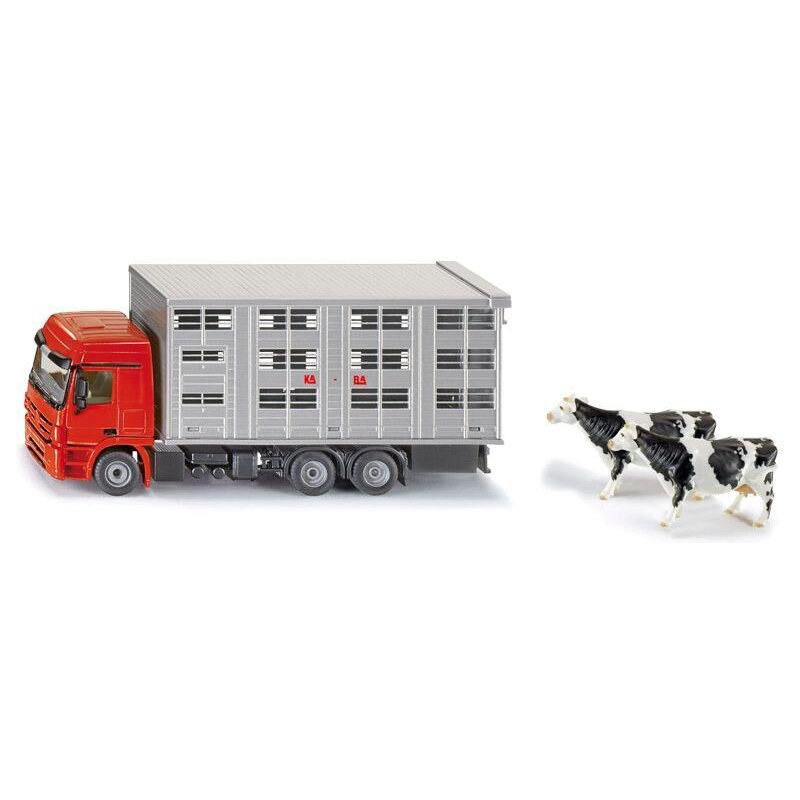 SIKU Super - Transportér pro přepravu hospodářských zvířat + 2 krávy, 1:50