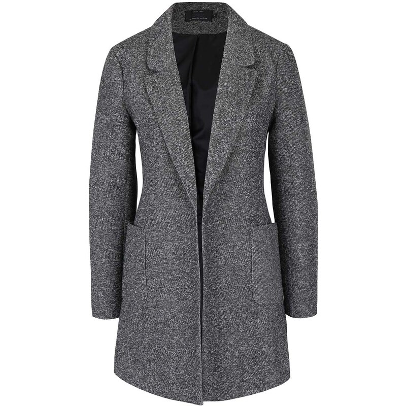 Tmavě šedý žíhaný lehký kabát ONLY Bager