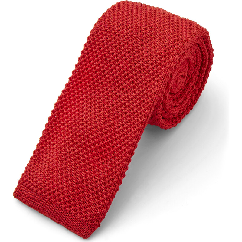 Trendhim Červená pletená kravata Red AD3-1-9861