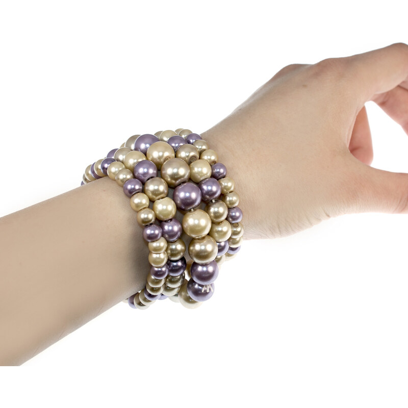 Fashion Icon dámský náramek perly pět řad