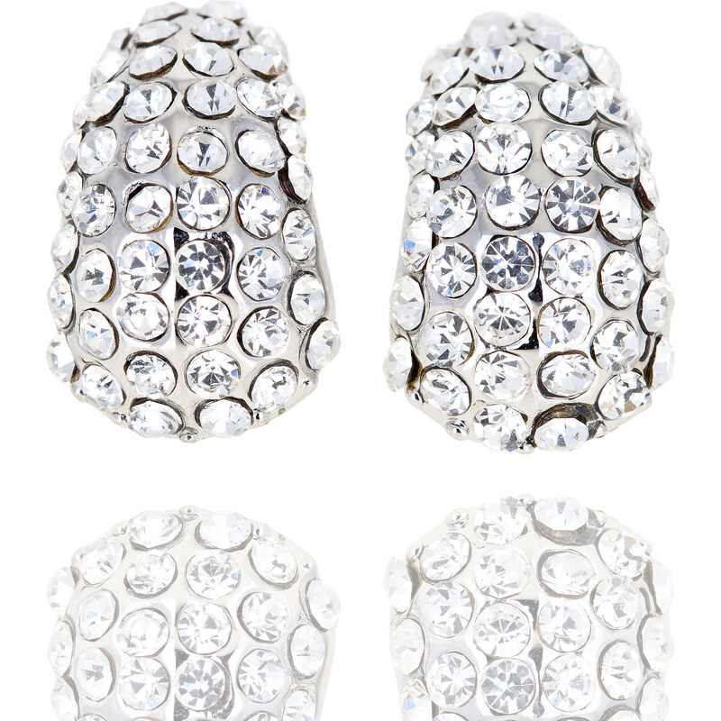 Fashion Icon Náušnice kroužky s velkými krystalky NE0794-0312