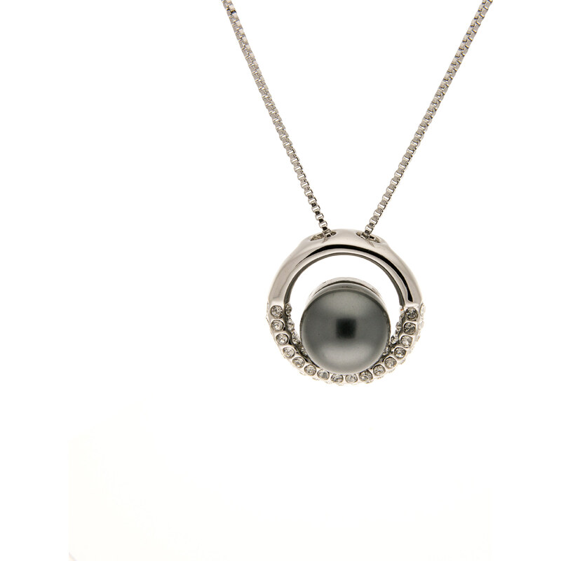 Fashion Icon Přívěsek s řetízkem perla v kruhu PK0434-0313
