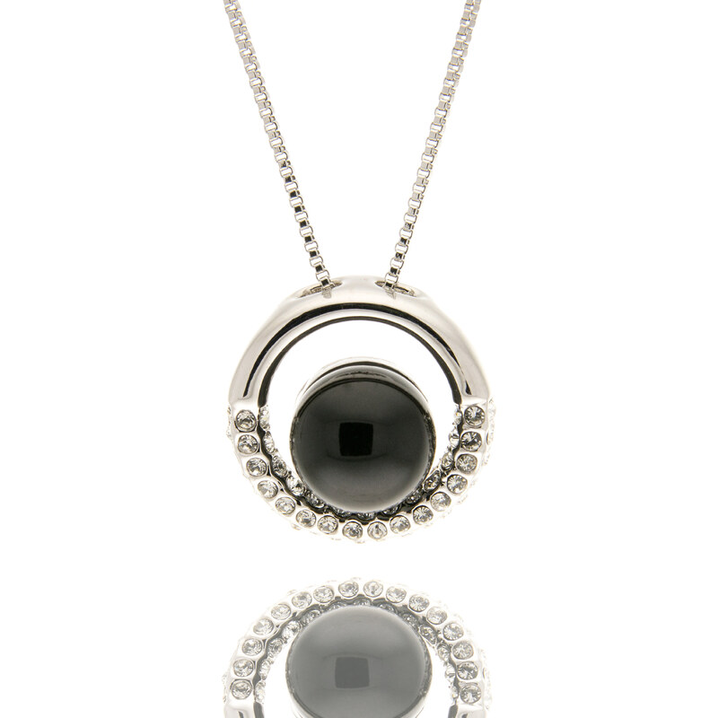 Fashion Icon Přívěsek s řetízkem perla v kruhu PK0434-0302