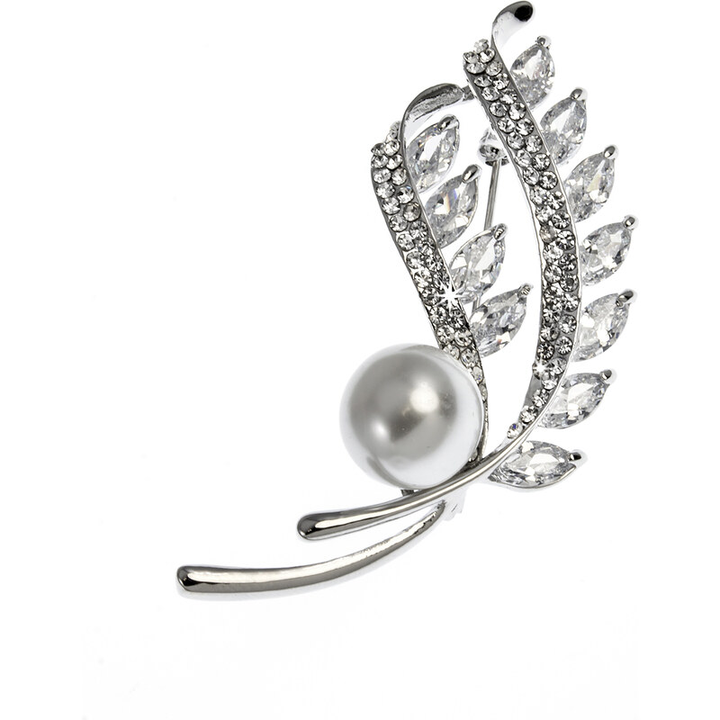 Fashion Icon Brože větvičky s perlou BR0191-0312
