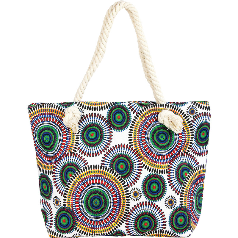 Fashion Icon Dámská plážová taška s ornamenty a mandalami