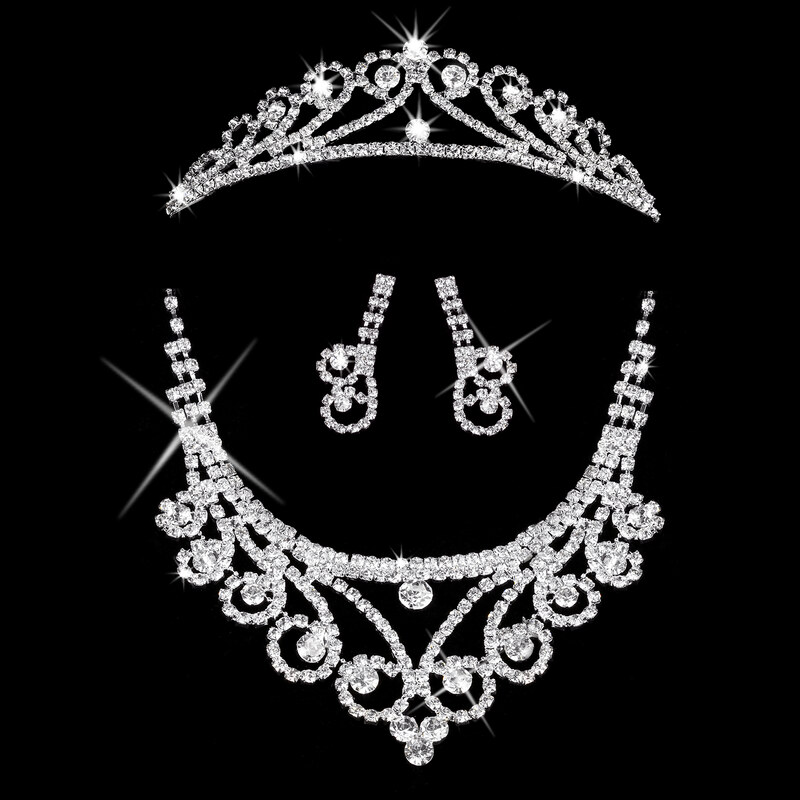 Fashion Icon Štrasová sada Princess náhrdelník, náušnice a korunka SD0068-12