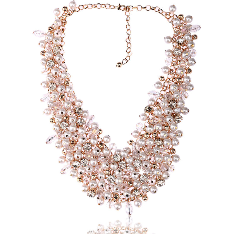 Fashion Icon Náhrdelník s perly, krystaly a kamínky NK0262-0301