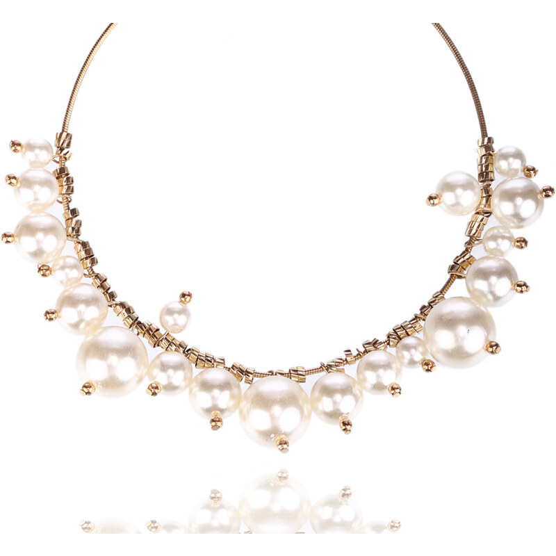 Fashion Icon Náhrdelník perly na obruči NK0016-0314