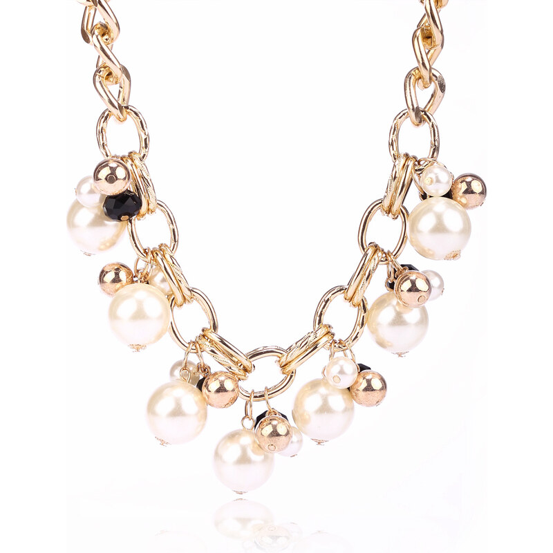 Fashion Icon Náhrdelník perlový s kuličkami a korálky NK0105-0314