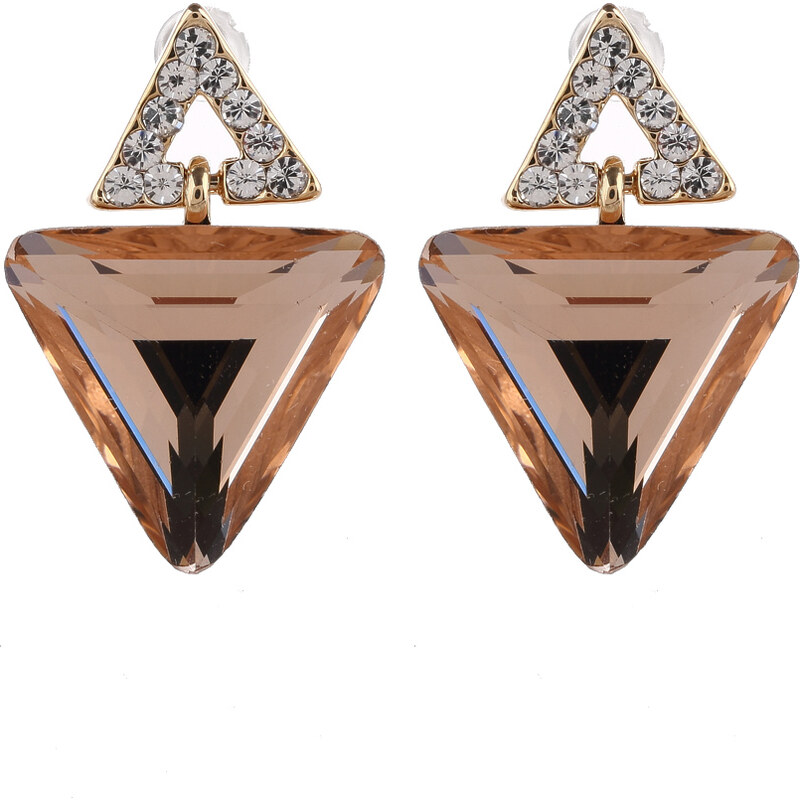 Fashion Icon Náušnice trojúhelníky s krystalem NE0008