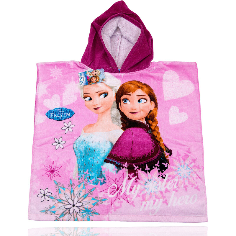 Fashion Icon Plážová osuška s kapucí Frozen Elsa a Anna DY0001-06