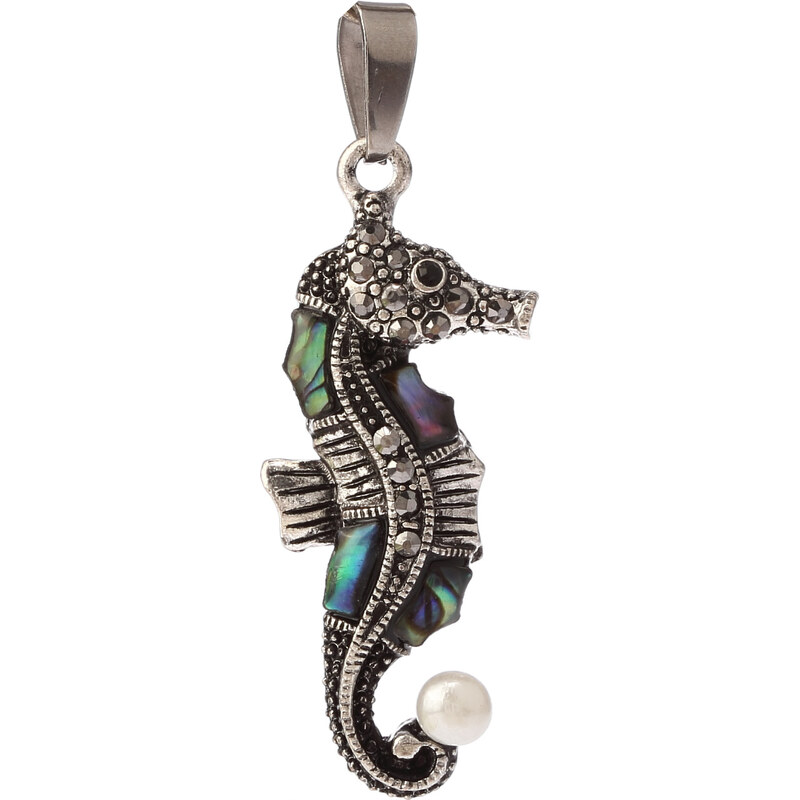 Fashion Icon Přívěsek mořský koník perla s Paua perletí PK0319-0337