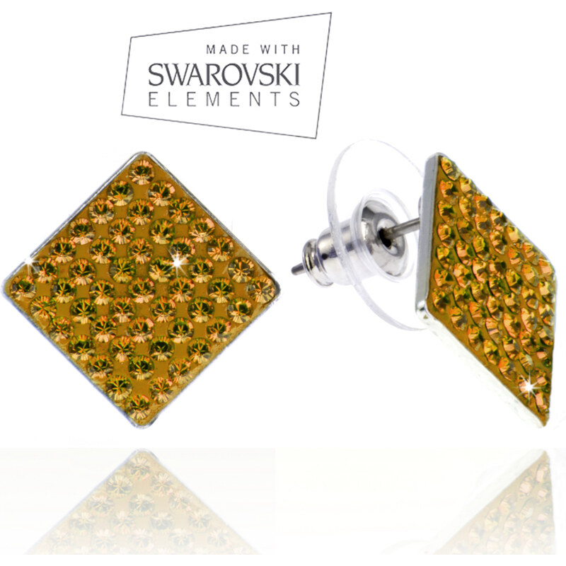 Fashion Icon Náušnice čtverec s krystaly Swarovski elements NE0606-0311