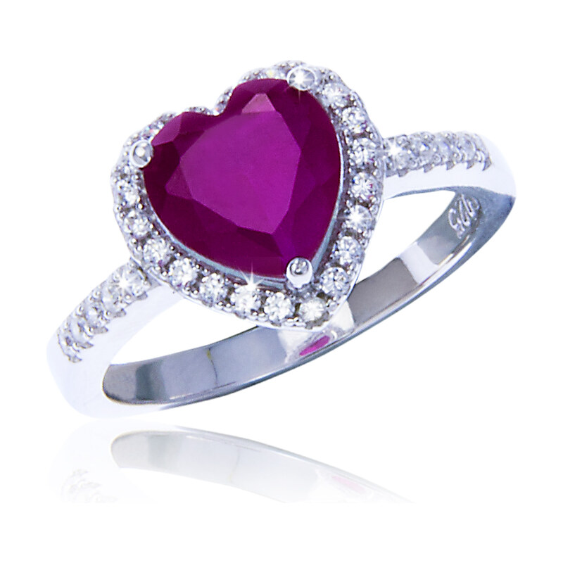 Prsten ze stříbra ve tvaru srdce PR0043-095325