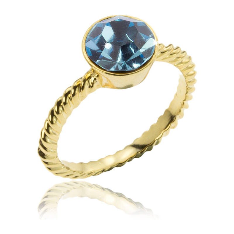 Fashion Icon Prsten krystal zlatý kov PR0085-035005