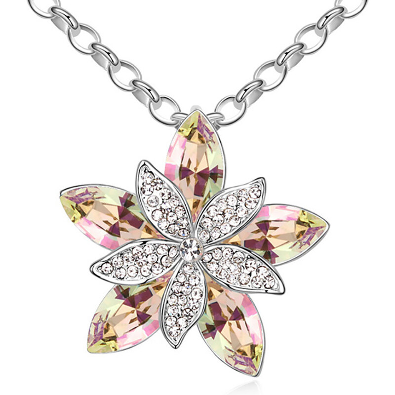 Fashion Icon Přívěsek s řetízkem květina s krystaly Swarovski elements PK0218-0311
