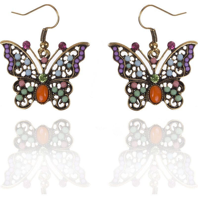 Fashion Icon Náušnice etno motýl s patinou NE0169-0309