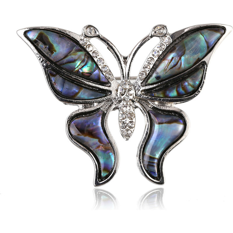 Fashion Icon Brož motýlek s Paua perletí BR0023-0410