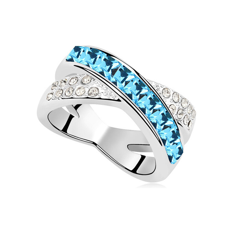 Fashion Icon Prsten rhodiovaný s barevnými krystaly Swarovski elements PR0011-035205