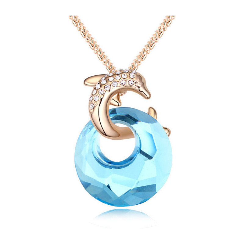 Fashion Icon Přívěsek s řetízkem delfín s krystalem Swarovski elements PK0139-1316