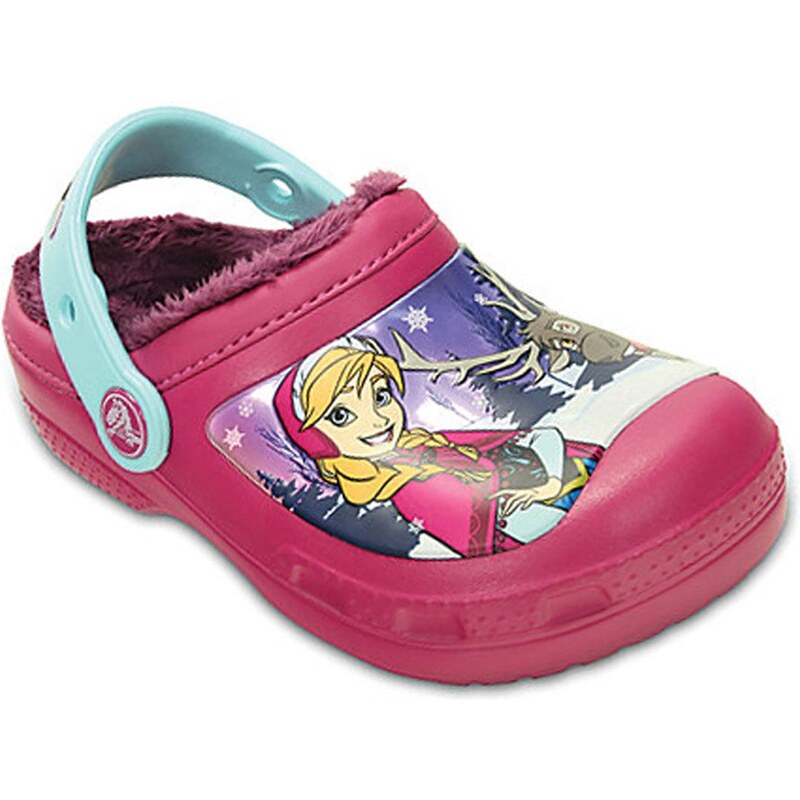 Crocs Dívčí zateplené sandály Creative Frozen - růžové
