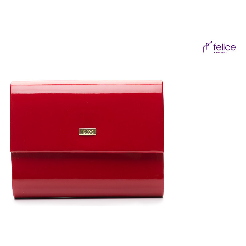 Lakované červené psaníčko Felice - F14 red