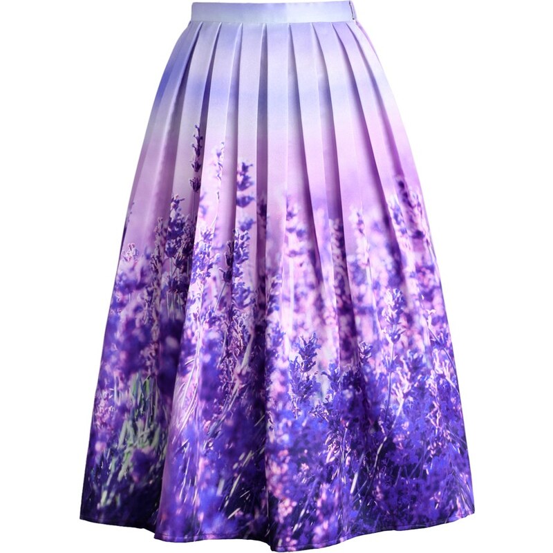 Chicwish dámská sukně midi LEVANDULOVÁ ROMANCE Velikosti x: XL