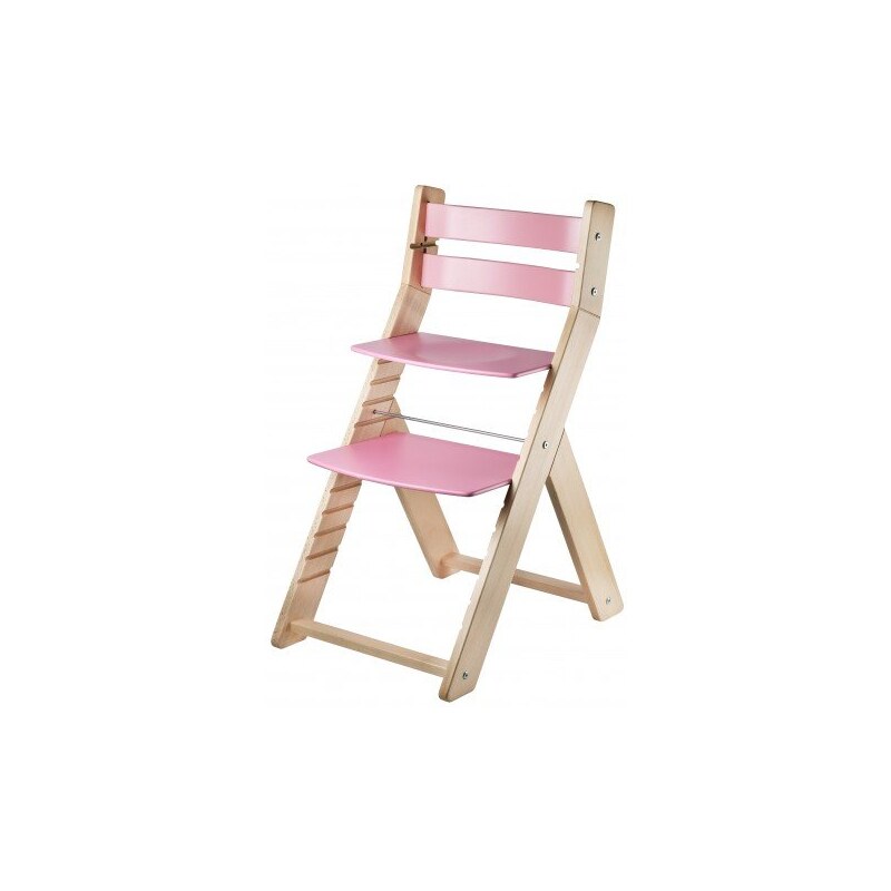 WOOD PARTNER Rostoucí židle MONY natur lak - růžová