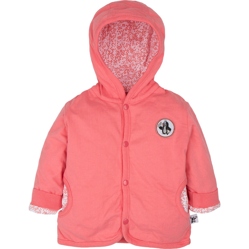 G-mini Dívčí oboustranný kabátek Krtek a telefon - bílo-růžový