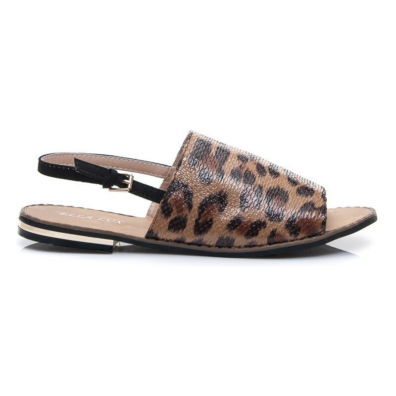 ELLA LUX Komfortní leopardí dámské sandály