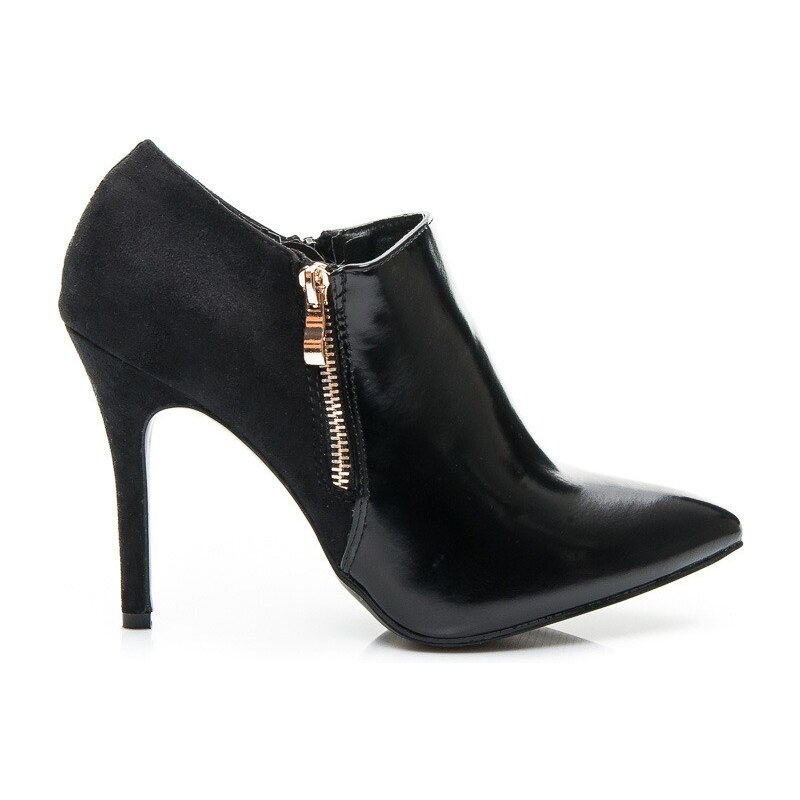 QINBA Komfortní dámské kotníčkové boty - černé