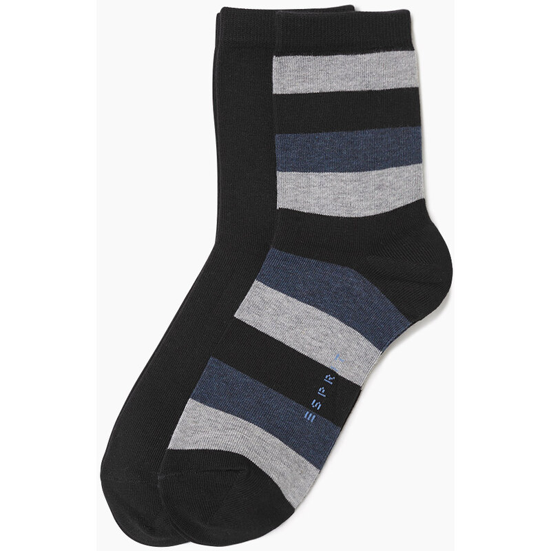 Esprit 2x dětské ponožky, proužky, jednobarevné