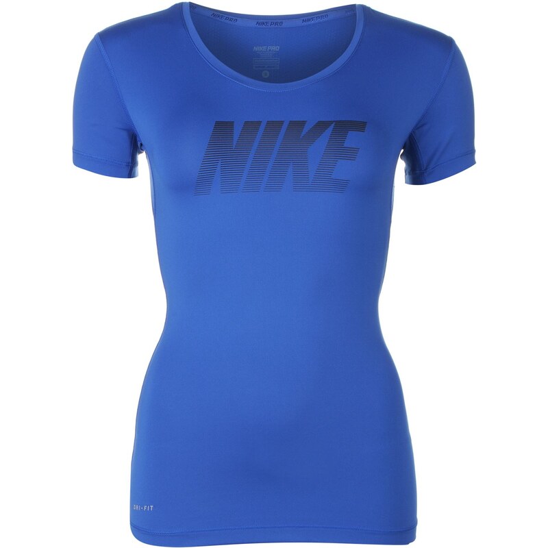 Sportovní tričko Nike Pro Graphic dám. královská modrá