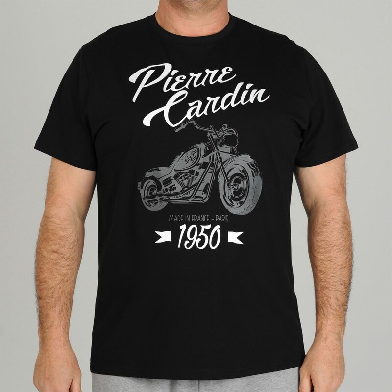 Tričko Pierre Cardin Motorcycle pán. černá
