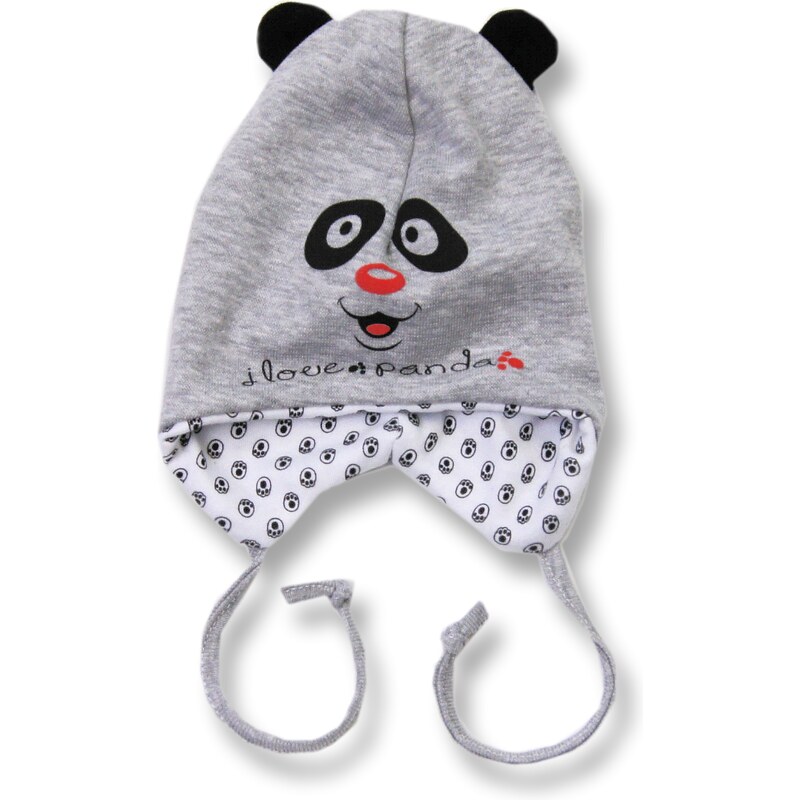 Lafel Dětská čepice Panda - šedá