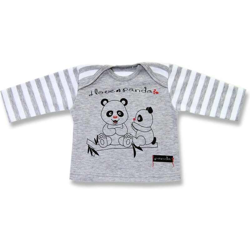 Lafel Dětské tričko Panda - šedé