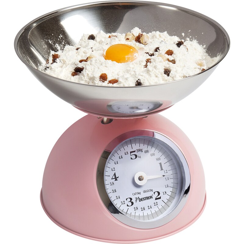 Růžová kuchyňská váha BESTRON 5kg
