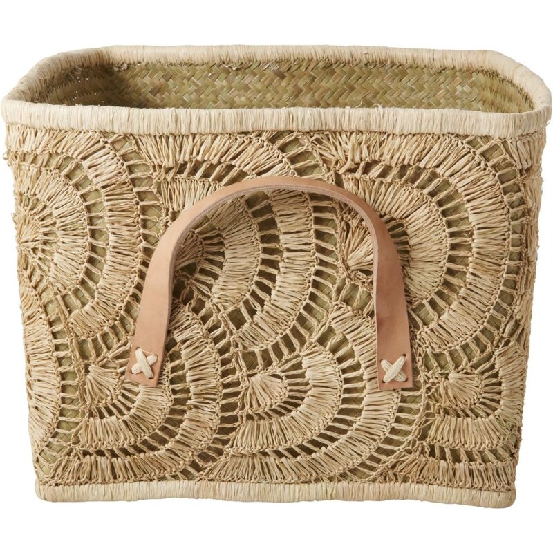 Rice Slaměný košík Crochet Natural