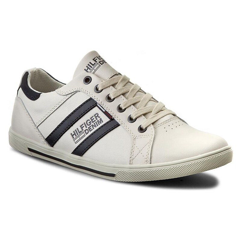 Sneakersy TOMMY HILFIGER - DENIM Miller 1A EM56821548 White 100
