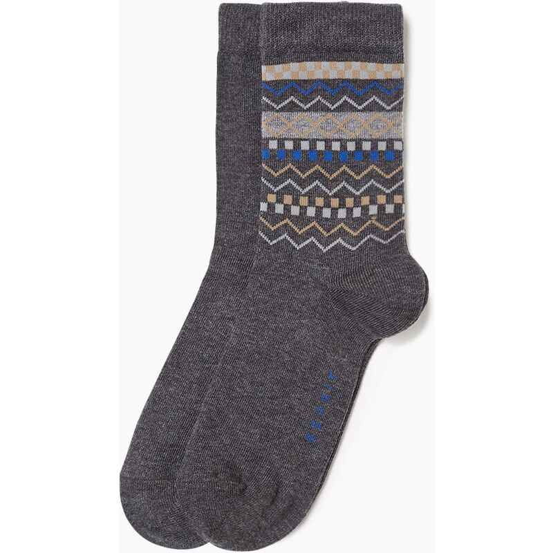 Esprit 2 páry ponožek, jednobarevné se vzorem