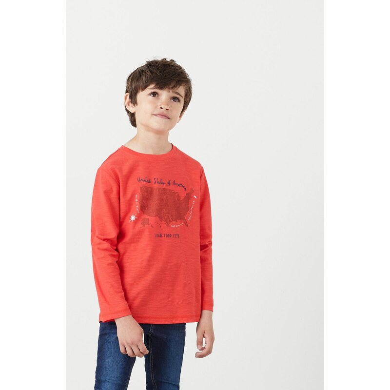 Mango Kids - Dětské tričko s dlouhým rukávem 104-164 cm