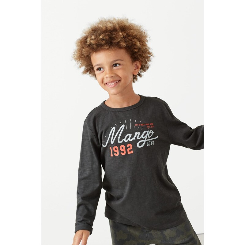 Mango Kids - Dětské tričko s dlouhým rukávem 104-164 cm