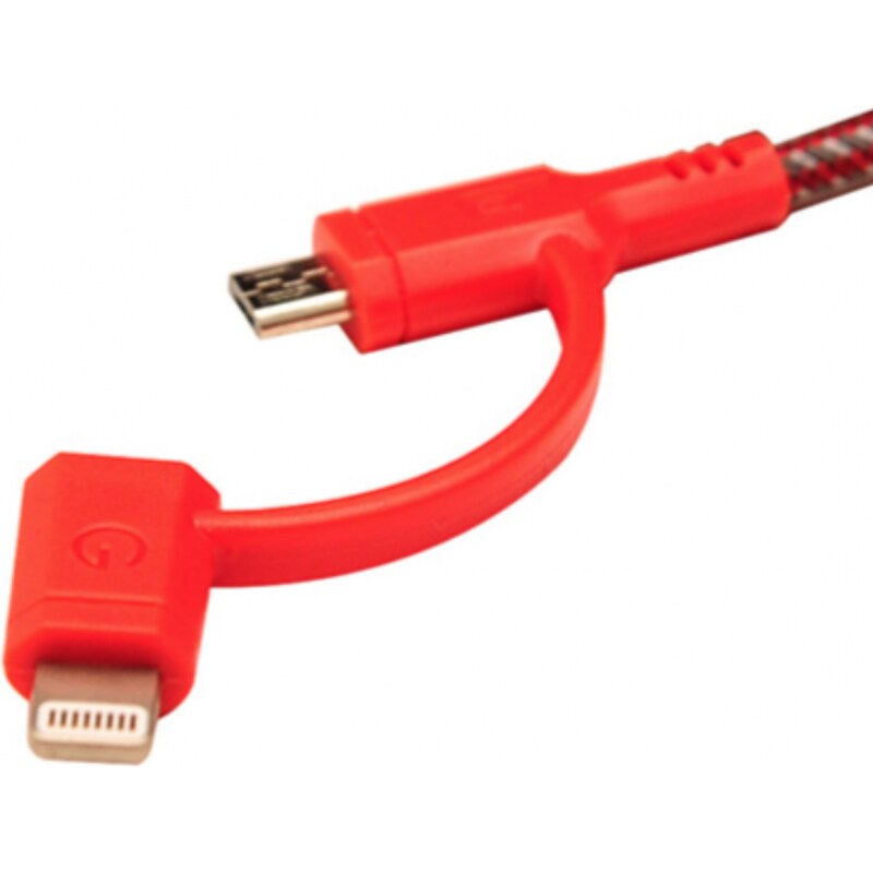 Energea | Energea NyloTough Ultrastrong 2in1 Lightning+MicroUSB Cable 1,5m
