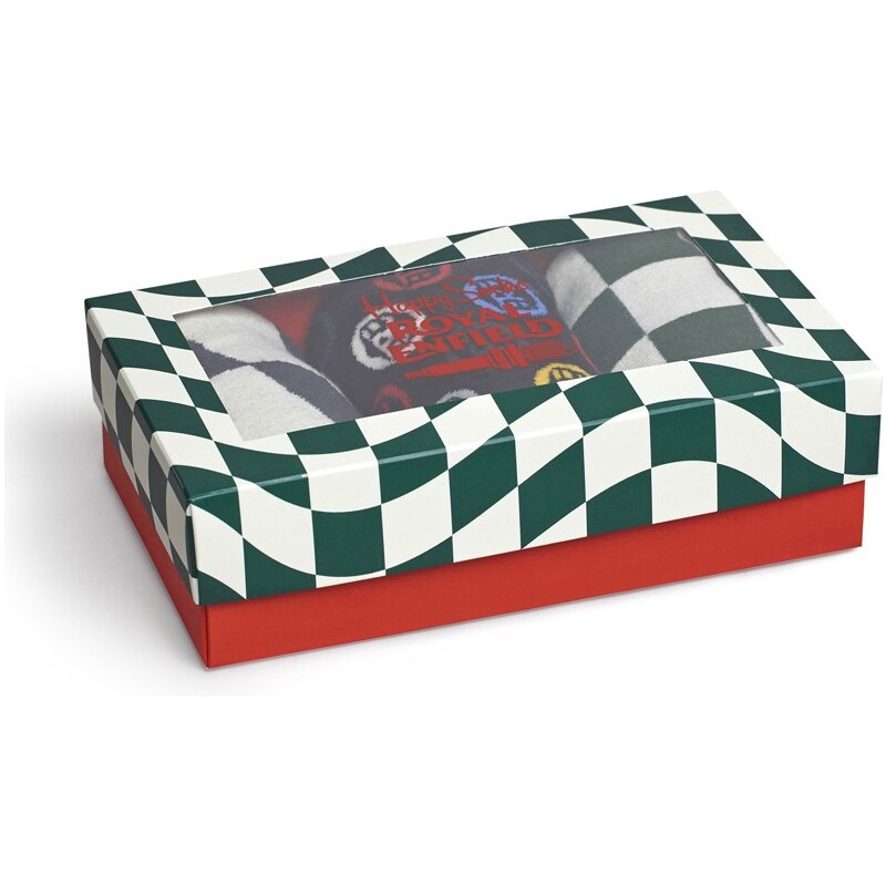 Happy Socks - Ponožky Royal Enfield Giftbox (3-pak)