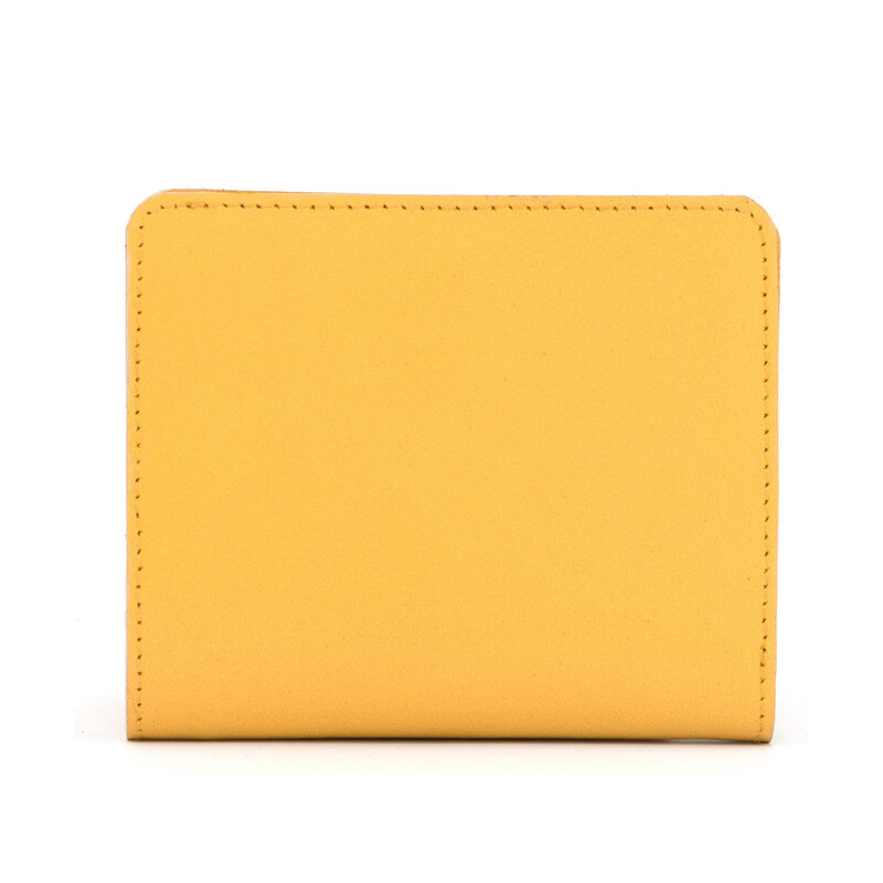 Mini dámská kožená peněženka z pravé kůže Yoshi žlutá