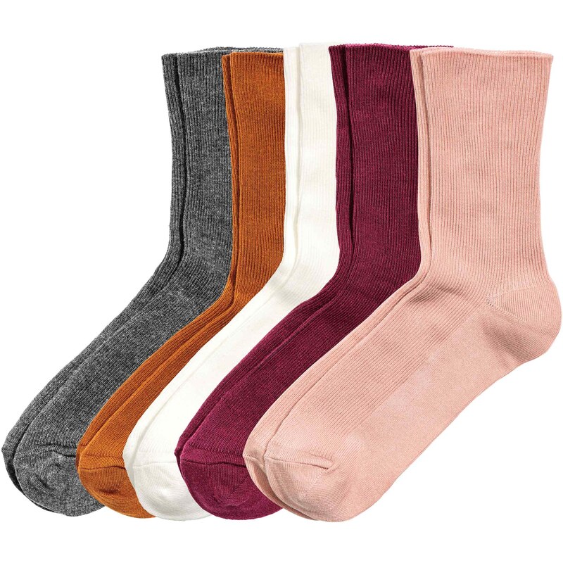 H&M 5 párů žebrovaných ponožek