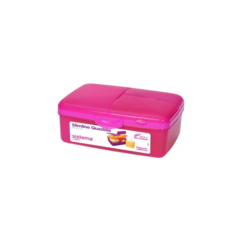 Sistema Box na oběd s lahvičkou, 1,5 l - růžový