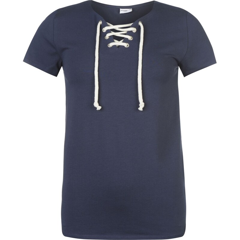 Triko JDY Lace Up T Shirt NAVY/MOODINDIG